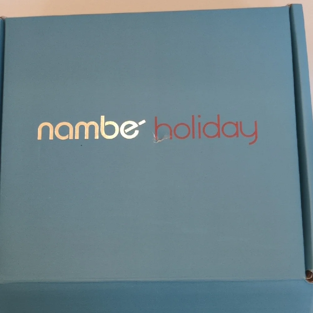 Nambe 4 Piece Holiday Nativity Scene‎ - Mary, Joseph, Baby Jesus & Wooden Crech